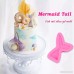 Mermaid Tail Silicone Baking Molds 4PCS Mini Seashell Silicone Fondant Cupcake Molds for Baking Cake Decorations - B07F86TSRT